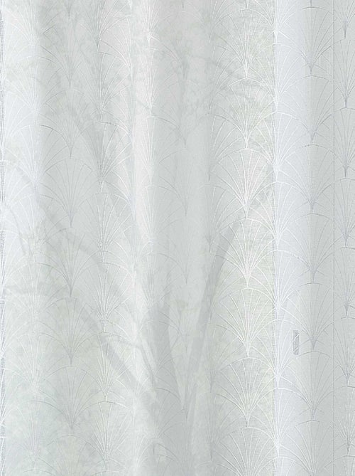 Paire de petits voilages brodés au style art déco - Kiabi