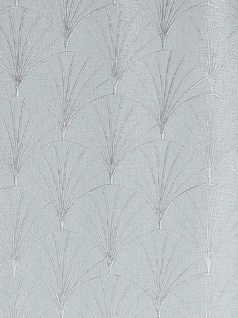 Paire de petits voilages brodés au style art déco Blanc - Kiabi