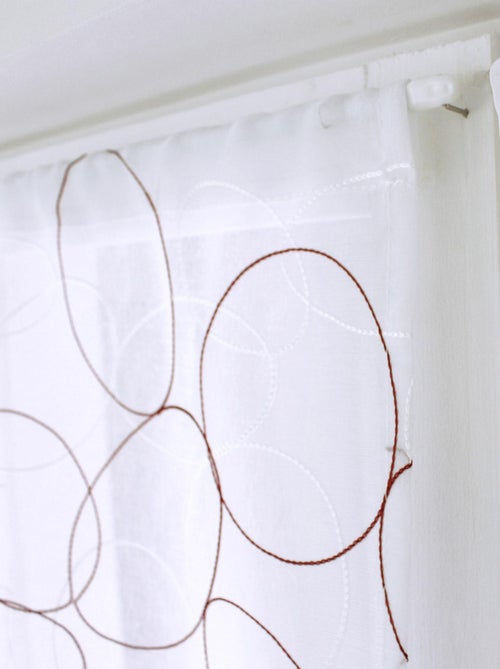 Paire de petits voilages brodés de sphères - Kiabi