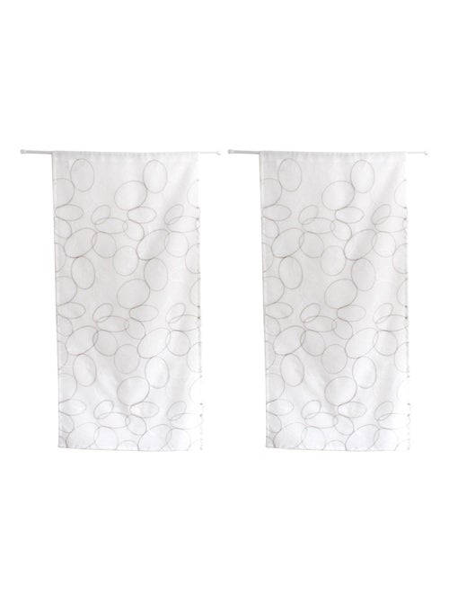 Paire de petits voilages brodés de sphères - Kiabi