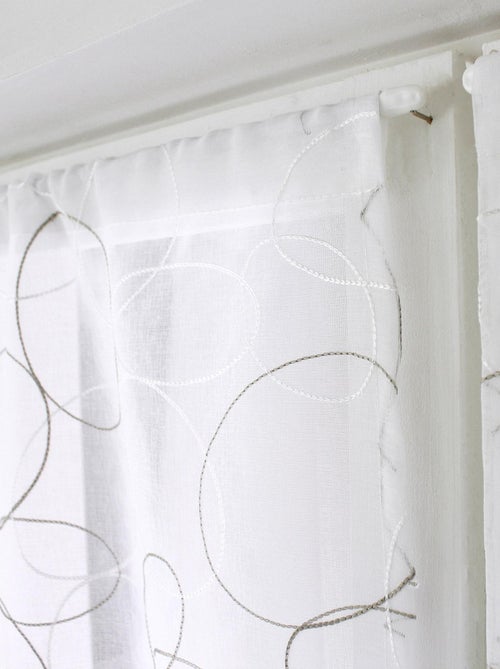 Paire de petits voilages brodés de sphères - Kiabi