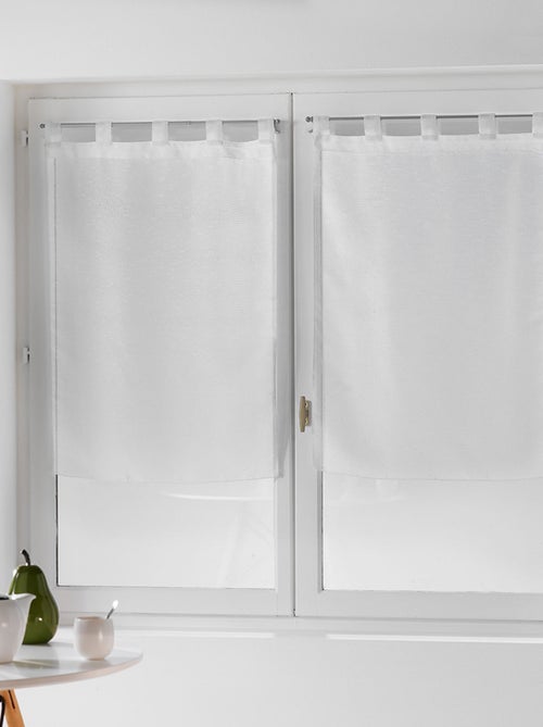 Paire de Petits voilages Droits à Passants - Kiabi