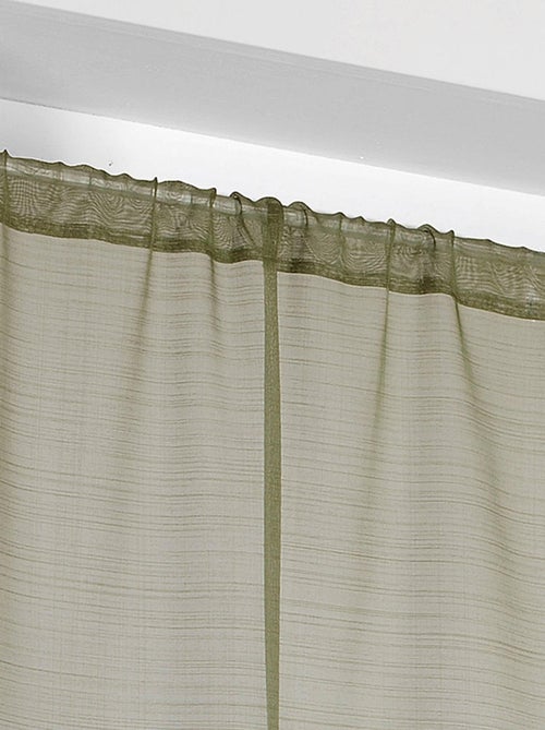 Paire de petits voilages droits en étamine givrée - Kiabi