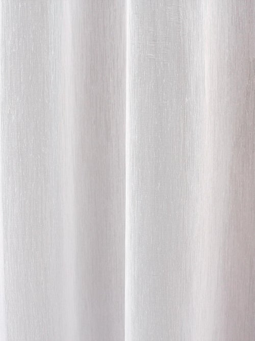 Paire de petits voilages droits finition passe tringle - Kiabi