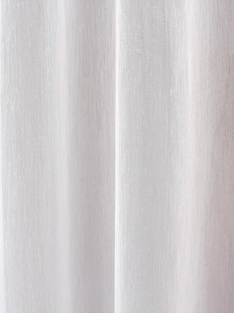 Paire de petits voilages droits finition passe tringle Blanc - Kiabi