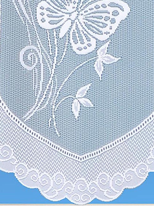 Paire de petits voilages en dentelle motifs papillons - Kiabi