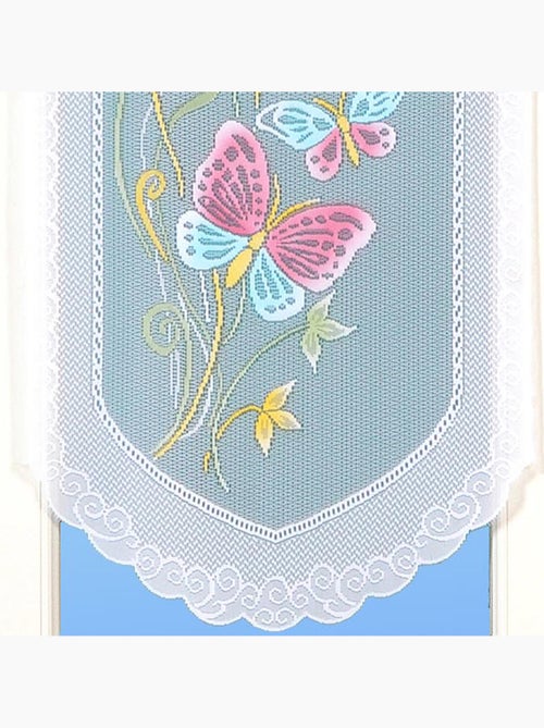 Paire de petits voilages en dentelle motifs papillons - Kiabi
