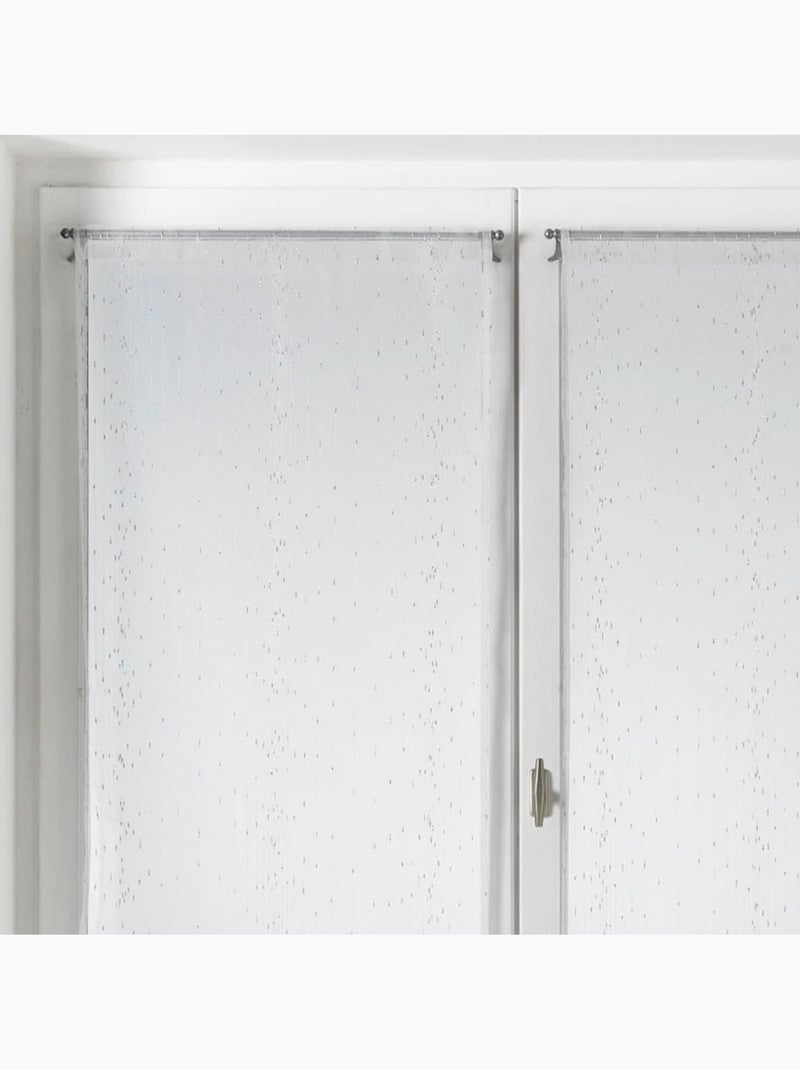 Paire de petits voilages en organza à rayures Blanc - Kiabi