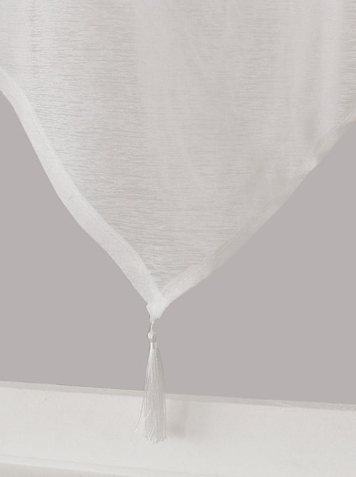 Paire de petits voilages en pointe avec pompon - Kiabi