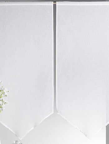 Paire de petits voilages Etamine bas en pointe