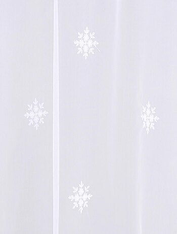 Paire de petits voilages motif flocons