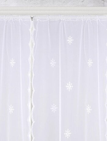 Paire de petits voilages motif flocons