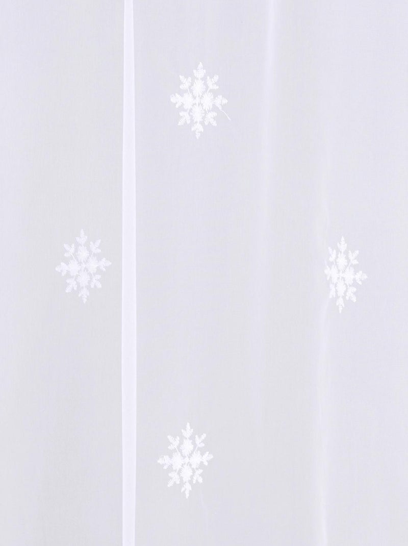 Paire de petits voilages motif flocons Blanc - Kiabi