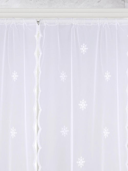 Paire de petits voilages motif flocons - Kiabi