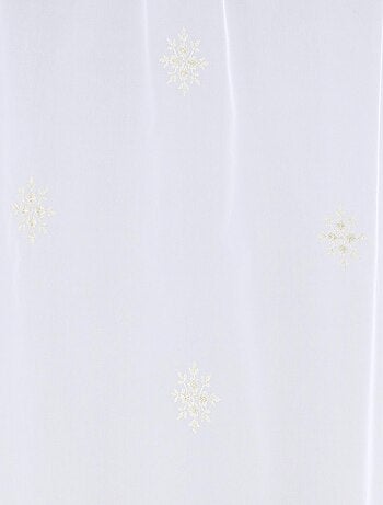 Paire de petits voilages motif flocons