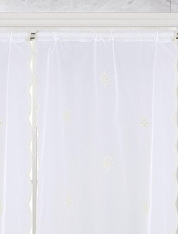 Paire de petits voilages motif flocons