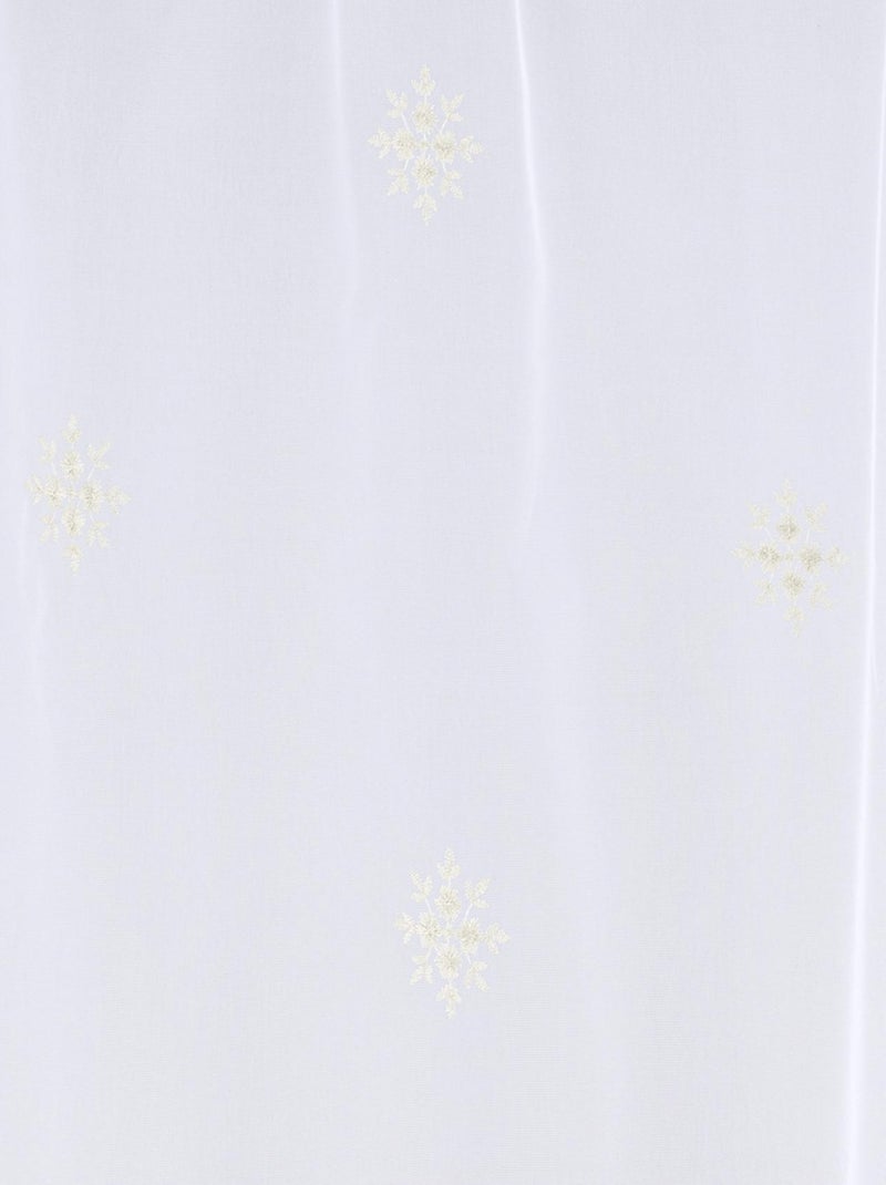 Paire de petits voilages motif flocons Ecru - Kiabi