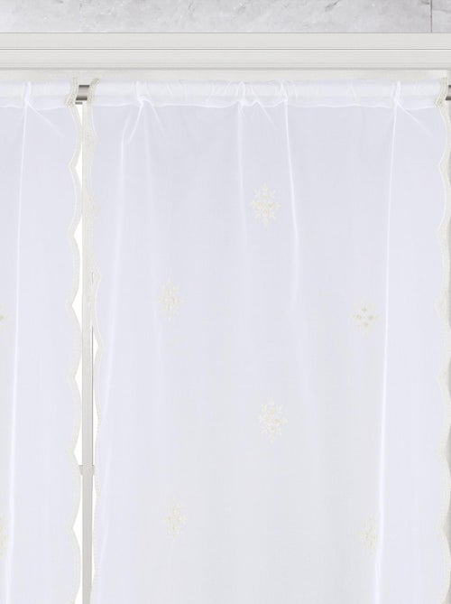 Paire de petits voilages motif flocons - Kiabi