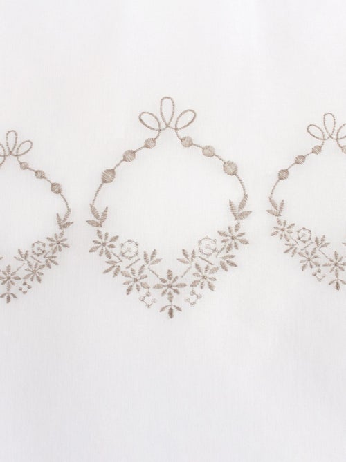 Paire de petits voilages ornée de broderies - Kiabi
