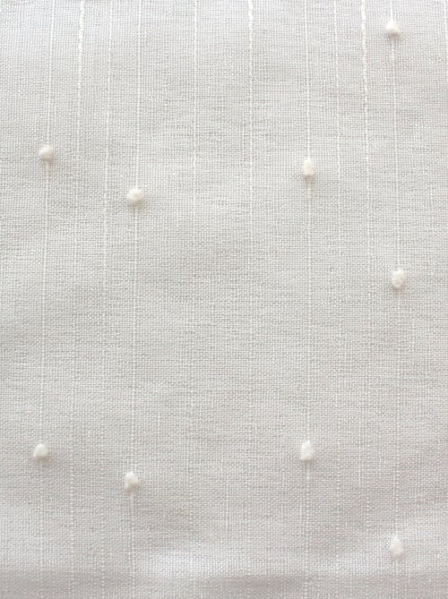 Paire de petits voilages plumetis  - Effet lin - Kiabi