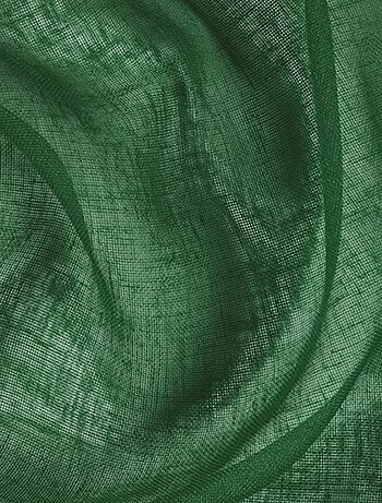 Paire de petits voilages unis et tamisants en poly/lin