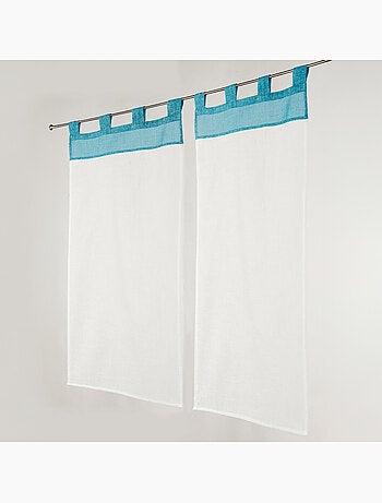 Paire de Petits voilages Voile Aspect Lin