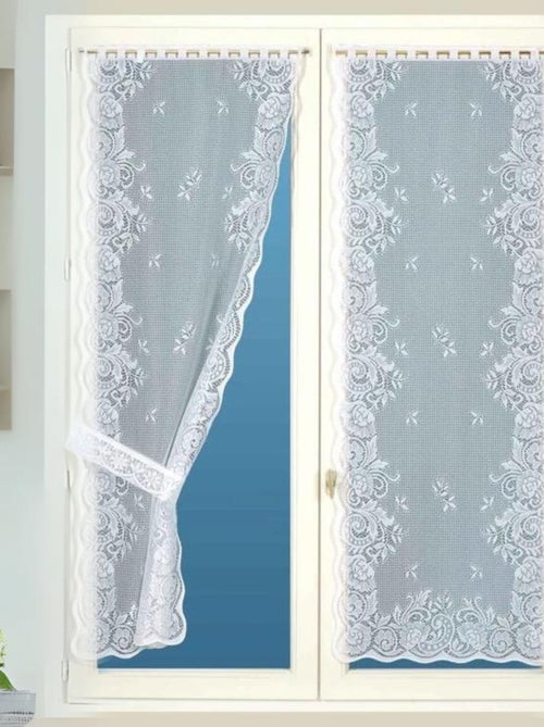 Paire de Rideaux "Bonne Femme  - Effet Dentelé" avec Embrasses - Kiabi