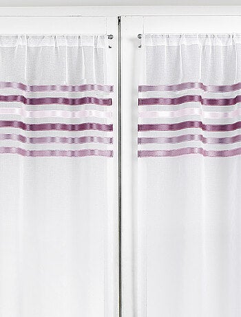 Paire de rideaux droits rayures horizontales