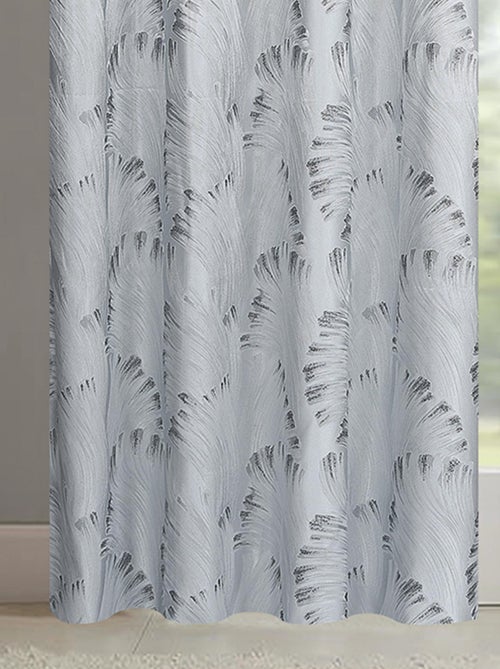 Paire de rideaux jacquard tissé abstrait avec relief - Kiabi