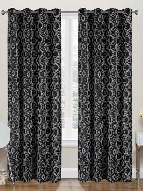 Paire de rideaux obscurcissant à motifs - Kiabi