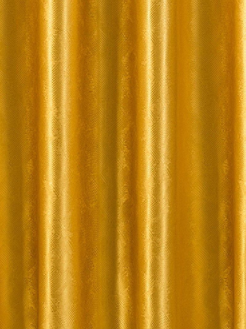 Paire de rideaux occultants à motifs géométriques Jaune moutarde - Kiabi