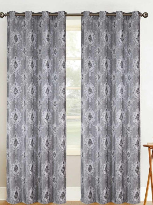 Paire de rideaux tamisants baroque - Kiabi