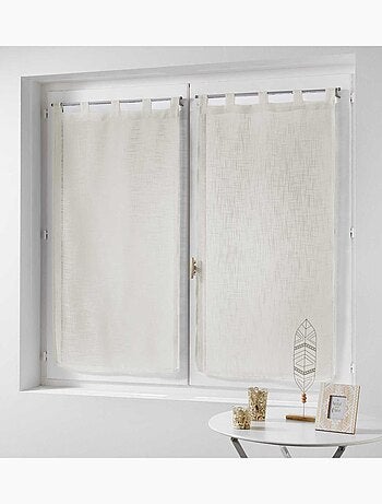 Paire de rideaux voilages - Effet lin