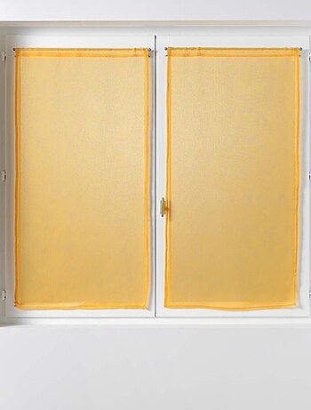 Paire de Rideaux Voile 60 x 90 cm Sandras Jaune