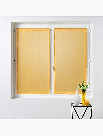 Paire de Rideaux Voile 60 x 90 cm Sandras Jaune