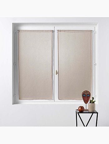 Paire de Rideaux Voile 60 x 90 cm Sandras Jaune