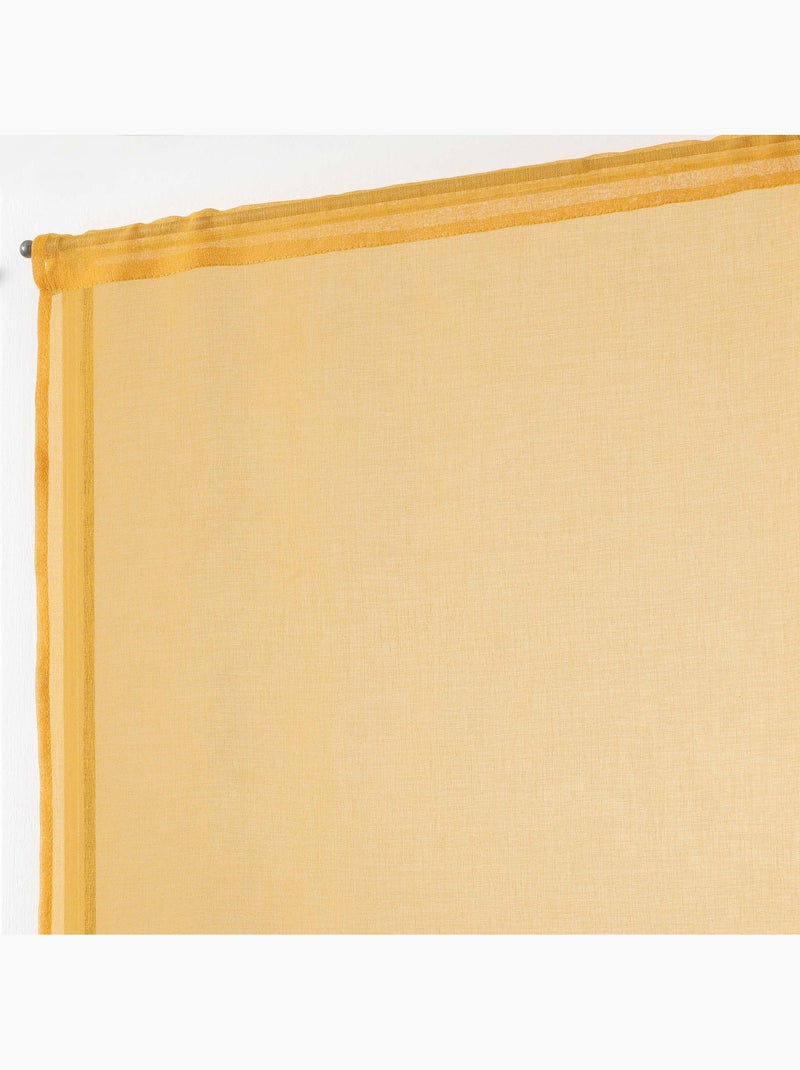 Paire de Rideaux Voile 60 x 90 cm Sandras Jaune Jaune - Kiabi