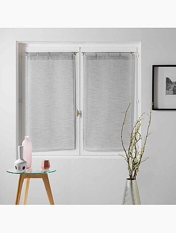 Paire de rideaux Voile 60x160cm Milza anthracite