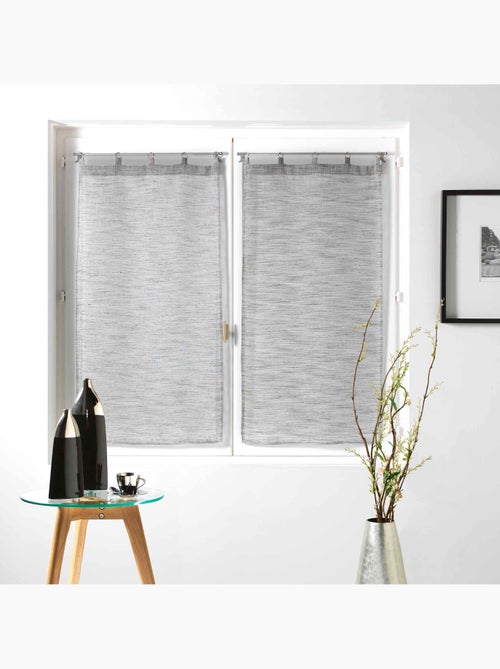 Paire de rideaux Voile 60x160cm Milza anthracite - Kiabi