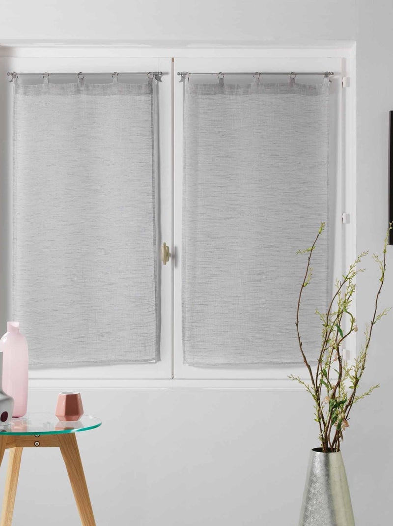 Paire de Rideaux Voile Collection Millza Blanc - Kiabi