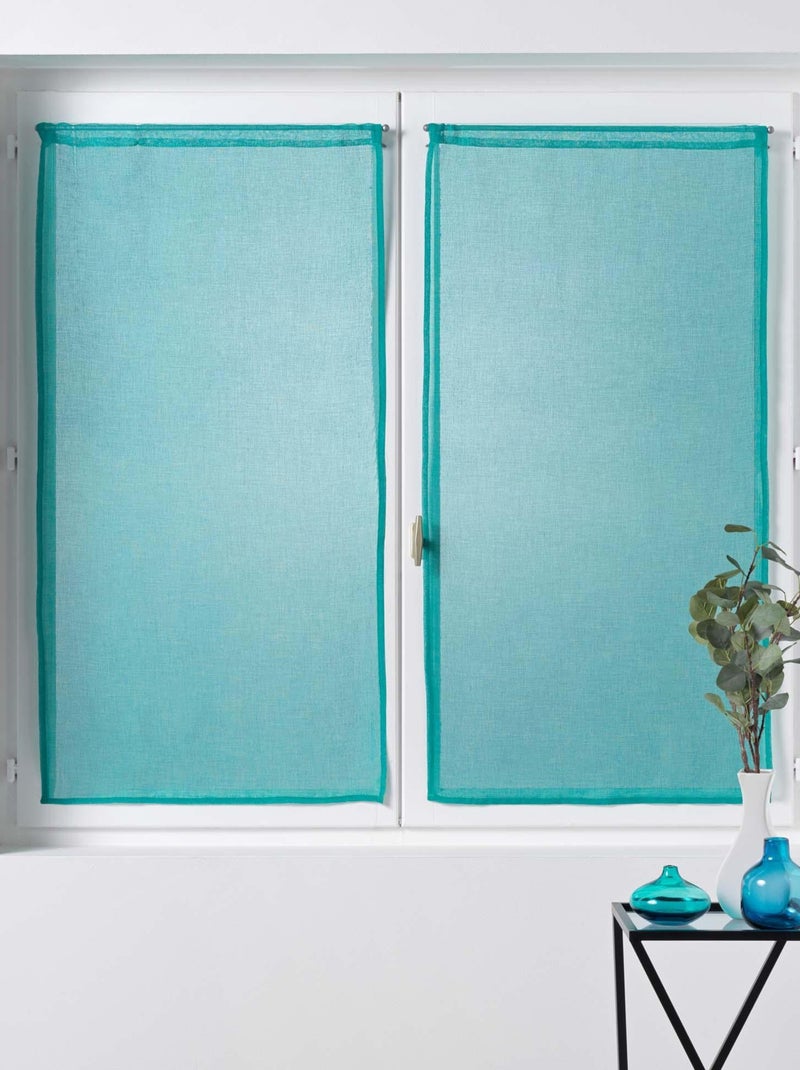Paire de Rideaux Voile Collection Sandras Bleu - Kiabi