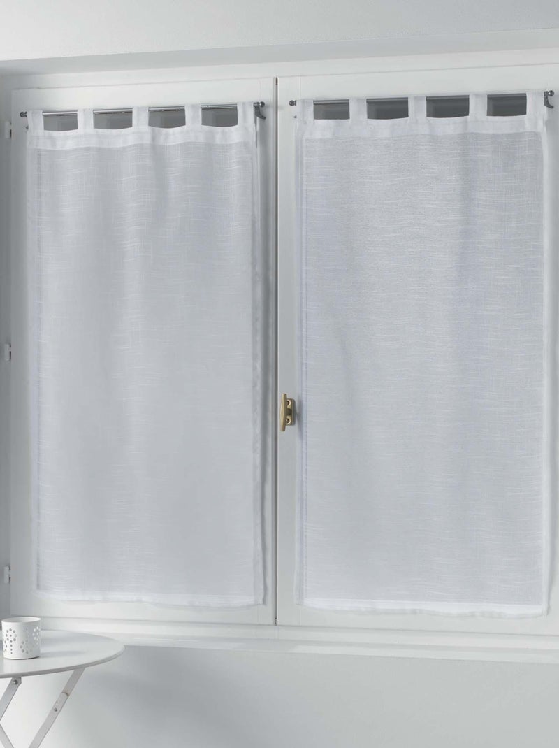Paire de Rideaux Voile Collection Zazy Blanc - Kiabi