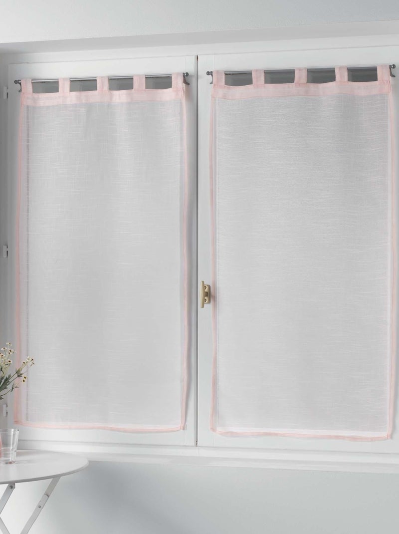Paire de Rideaux Voile Collection Zazy Rose - Kiabi