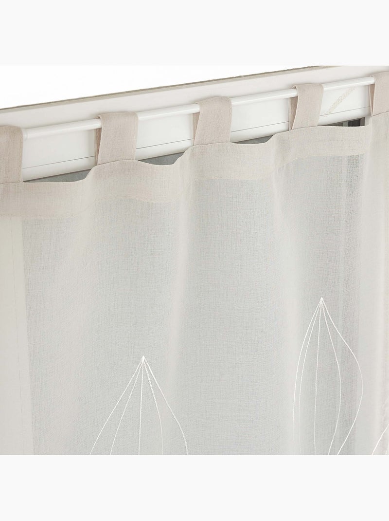 Paire de Rideaux Voile sable Galactee Blanc - Kiabi