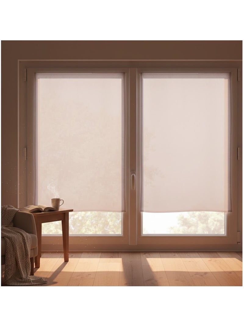 Paire de Rideaux voile uni Brise bise Beige clair - Kiabi