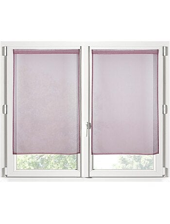 Paire de rideaux voile uni brise bise