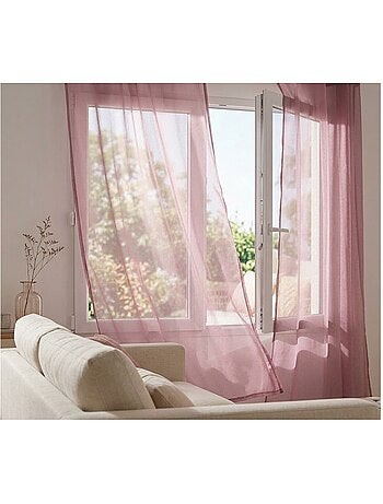 Paire de rideaux voile uni brise bise