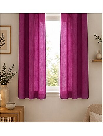 Paire de rideaux voile uni brise bise