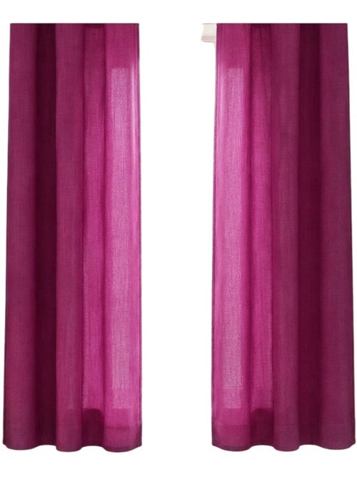 Paire de rideaux voile uni brise bise - Kiabi