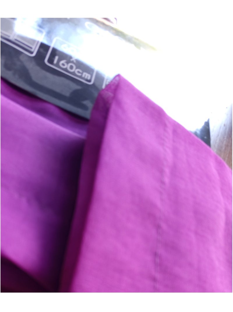 Paire de rideaux voile uni brise bise Rose fushia - Kiabi